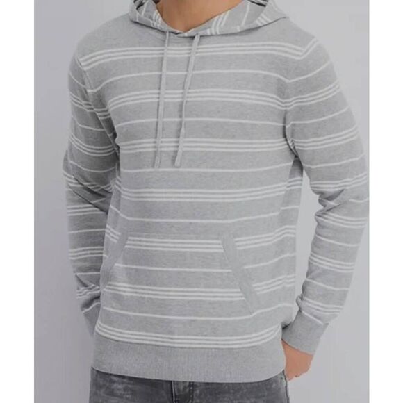 HAWKER RYE XL BELLEVUE LIGHTWEIGHT HOODED SWEATER LIGHT Grey (T) - Picture 1 of 9